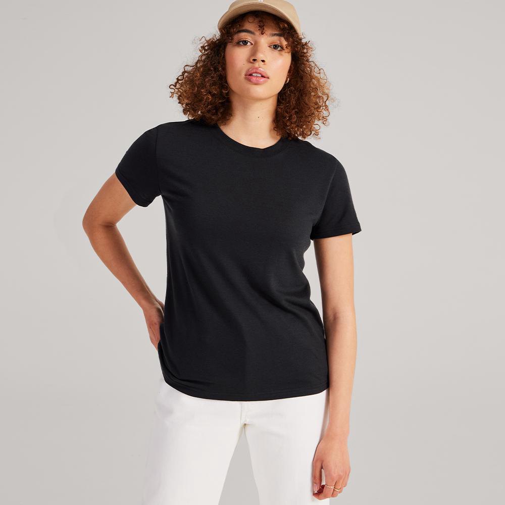 Allbirds Women\'s TrinoXO™ Classic Fit - T-Shirt Black - QPM395460